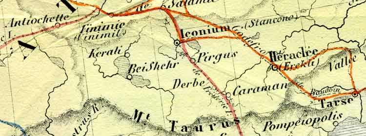 Carte des routes des Croisades