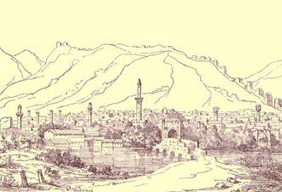 Gravure d'Antioche au 18e siècle