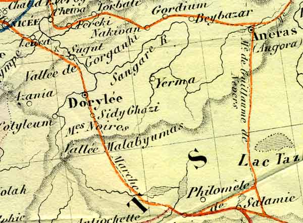 Carte des routes des Croisades