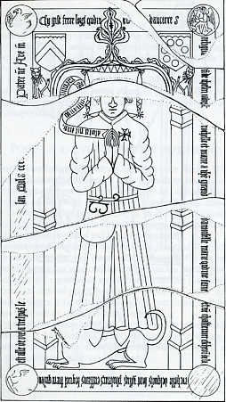 Plate-tombe du XVe siècle de Frère Loys Quélin