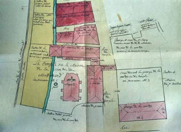 Plan de la Maison du Temple de Montferrand