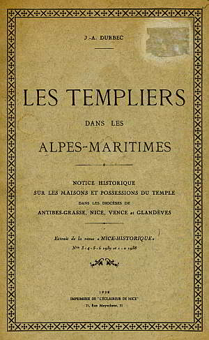 Les Templiers dans les Alpes-Maritimes
