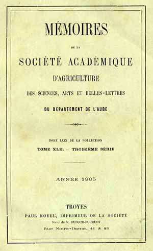 Société Académique d'Agriculture de L'Aube