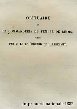Obituaire de la Commanderie du Temple de Reims