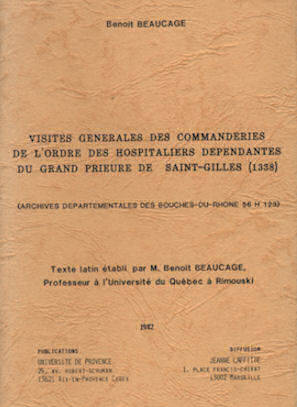 Visites générales des commanderies de Saint-Gilles (1338)