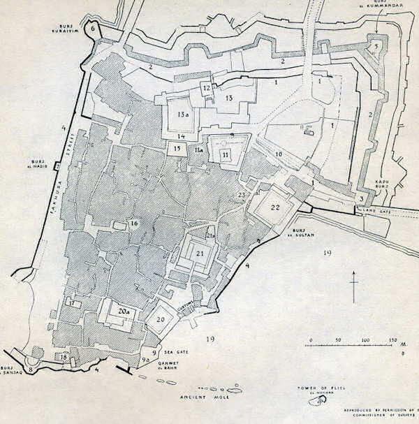 Plan de la vieille ville de Saint-Jean d'Acre